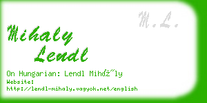 mihaly lendl business card